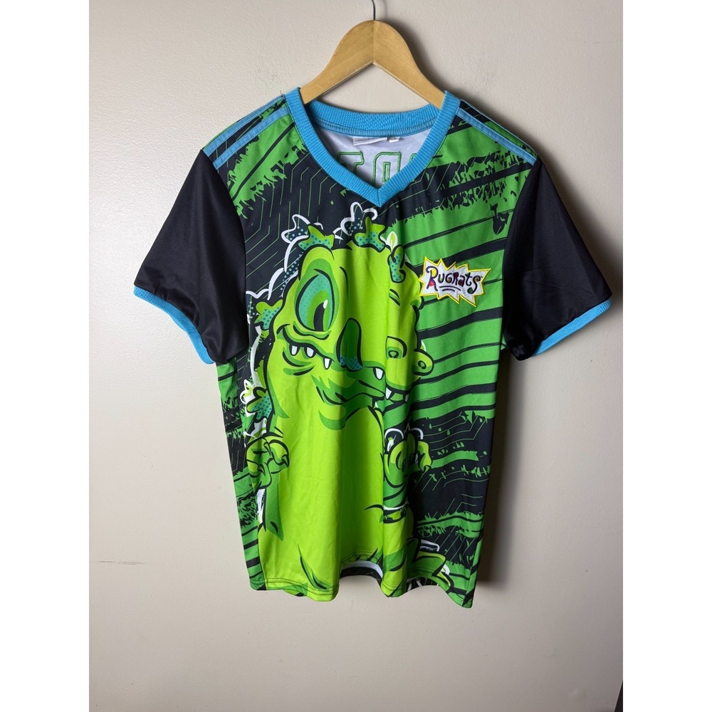 Nickelodeon Reptar Soccer Jersey Green Mens S RUGRATS #91